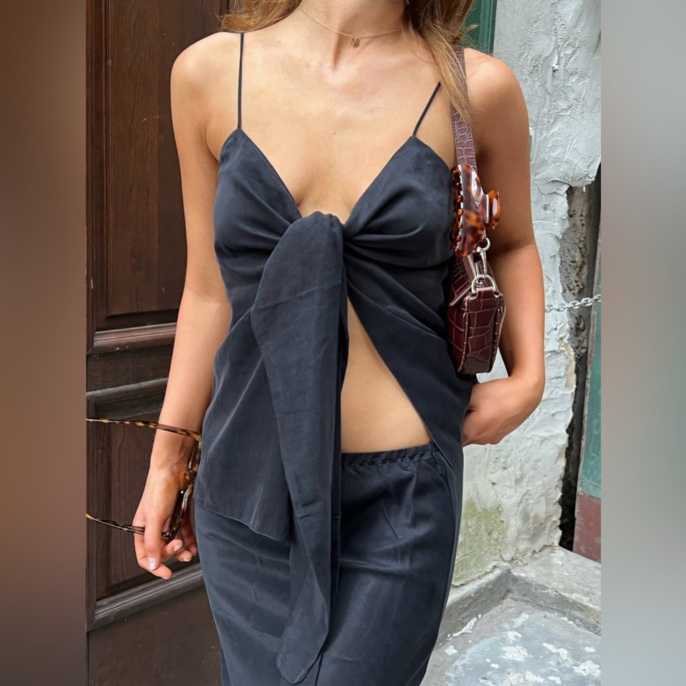 Djerf Avenue Tie Tank Top - M